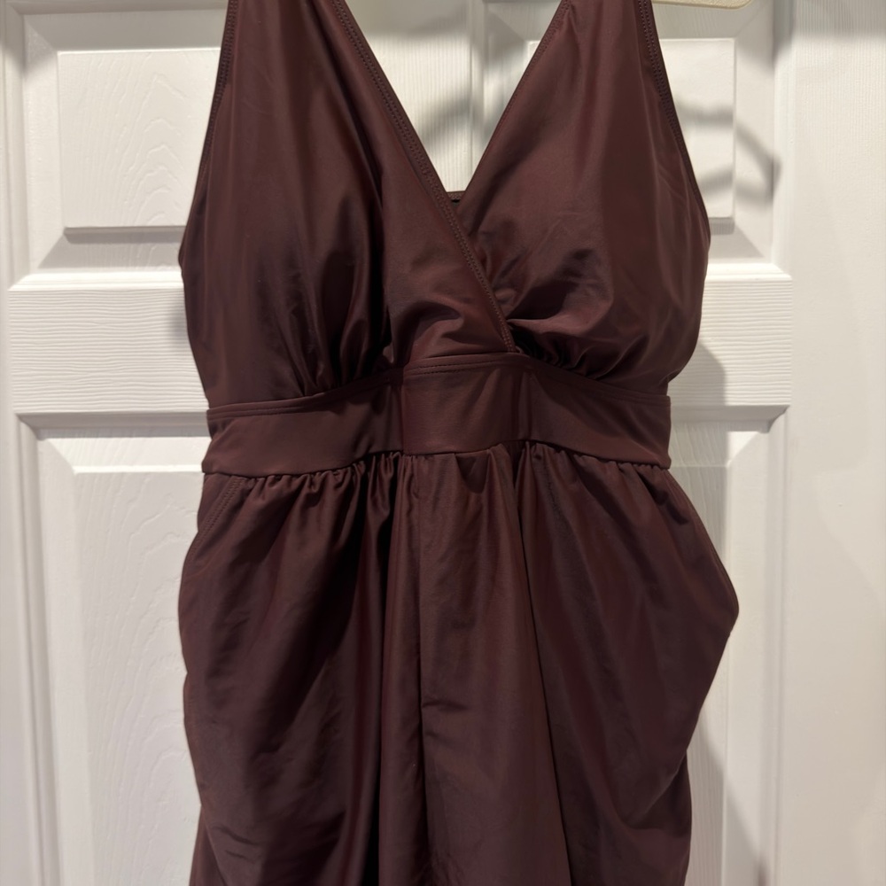 BloomChic Brown Romper Swimsuit